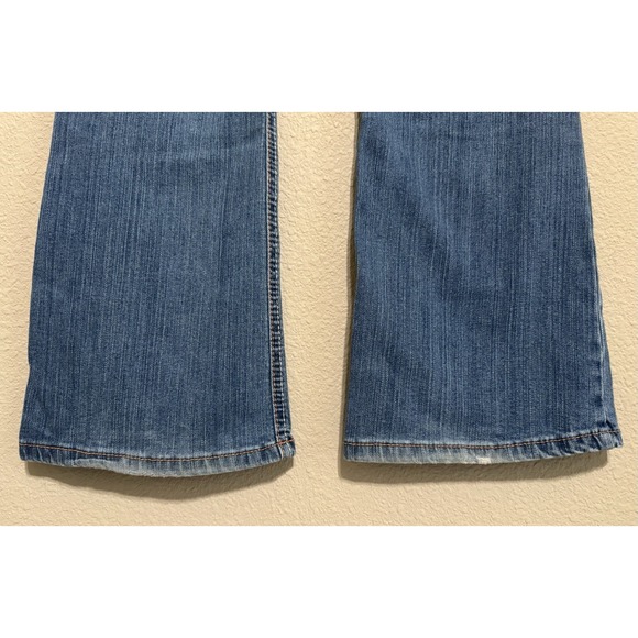 Vanity Jeans Women's *fits 28x32 Tall Blue Y2K Low Rise Flare Hippie Festival - Picture 5 of 14
